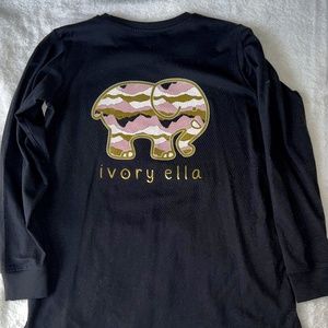 Ivory Ella Long Sleeve Metallic Black Pink